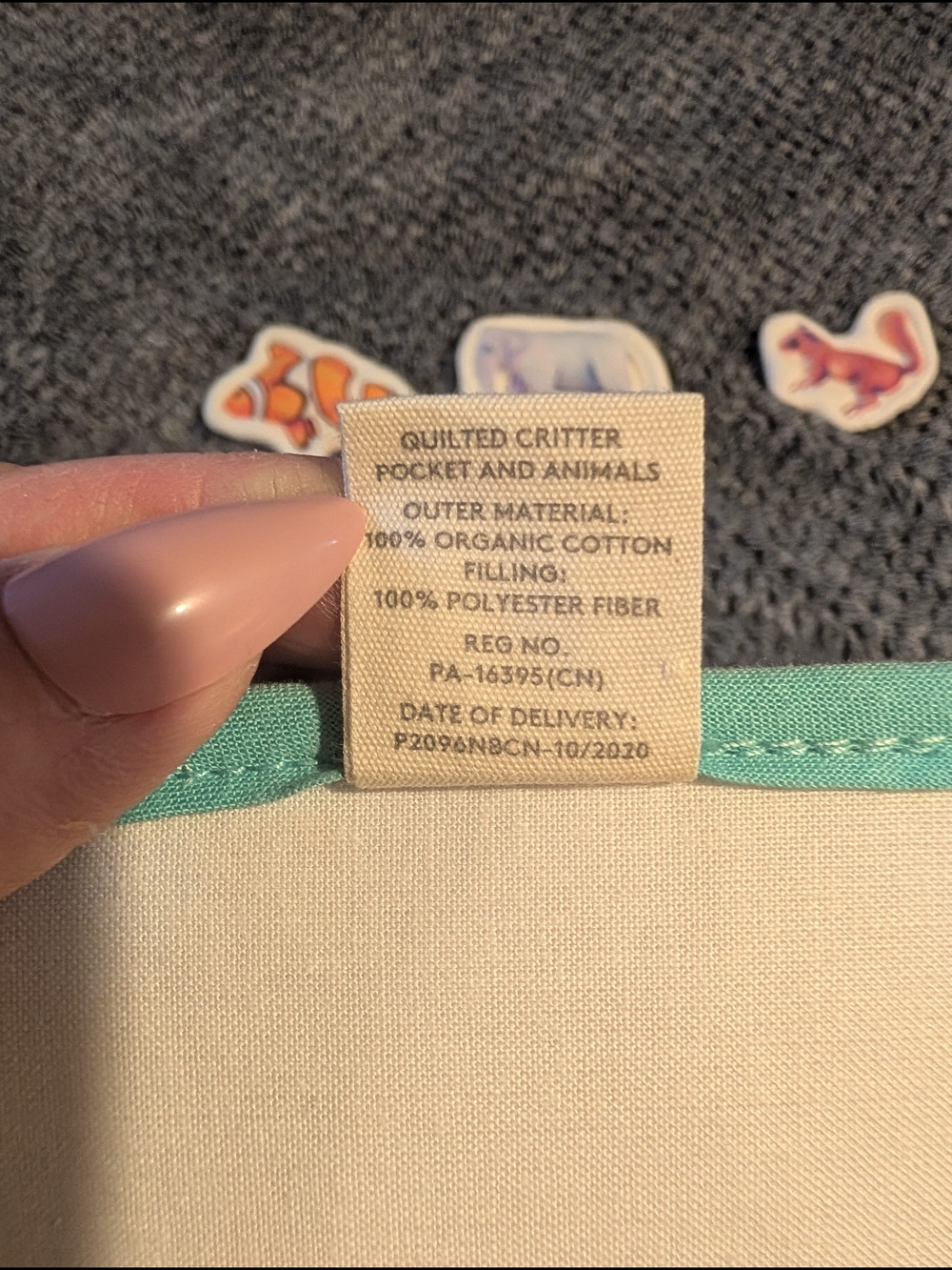 Lovevery Quilted Critter Pockets Soft Matching Activity - Picture 8 of 8